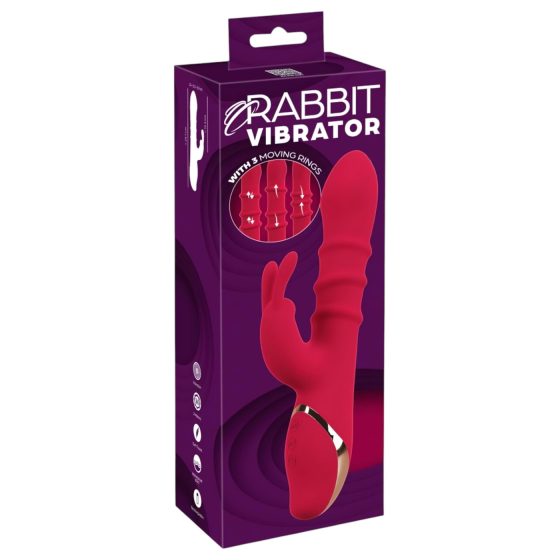 You2Toys Rabbit - pohyblivý vibrační kroužek (červený)