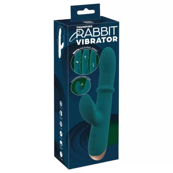 You2Toys - vibrační kroužek s králíčkem - modrý