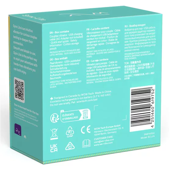 We-Vibe Sync Lite - párový vibrátor s aplikací a dálkovým ovládáním (zelený)