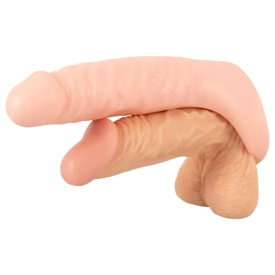 Realistixxx Double Fucker - nasazovací anální vibrátor (tělová barva)