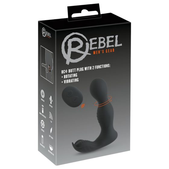 Rebel - dálkově ovládaný 2v1 prostata vibrátor (černý)