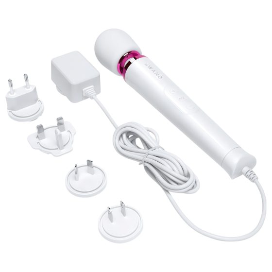 Le Wand Petite Plug-In - síťový masážní vibrátor (bílý)