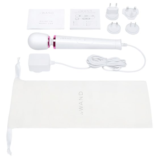 Le Wand Petite Plug-In - síťový masážní vibrátor (bílý)