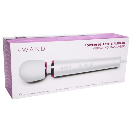Le Wand Petite Plug-In - síťový masážní vibrátor (bílý)