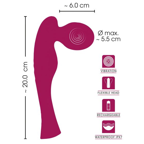 SMILE Speciální Hůlka - akumulátorový masážní vibrátor (růžový)