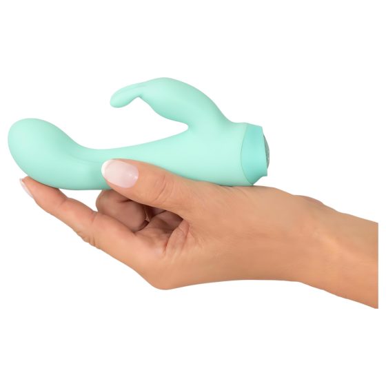 Cuties Mini 4 - akumulátorový, vodotěsný, zaječí vibrátor (zelený)