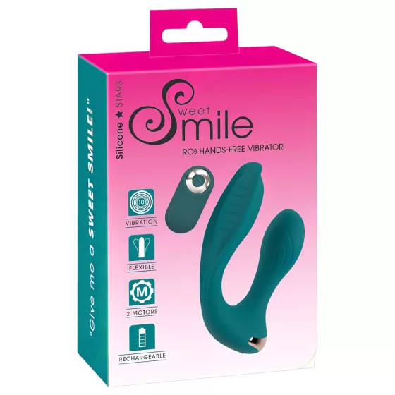 SMILE Hands-free - nositelný nasaditelný vibrátor (tyrkysový)