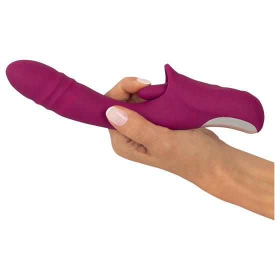 Javida Licking & Thrusting - lízací a pohybující se vibrátor (fialový)