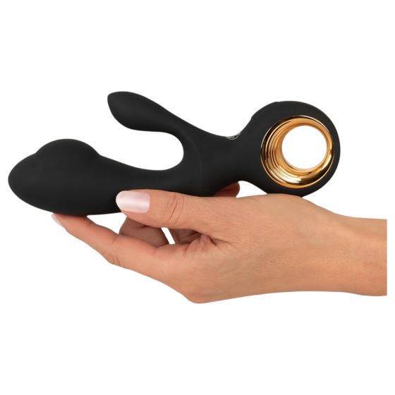 Eternal - nafukovací vibrátor s klitoriální stimulací (černý)