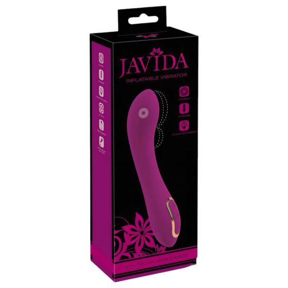 Javida - Dvojitý nafukovací vibrátor (fialový)