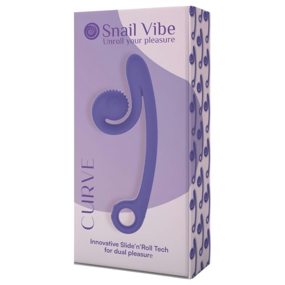 Snail Vibe Curve - 2v1 dráždidlo na klitoris a vibrátor (fialová)