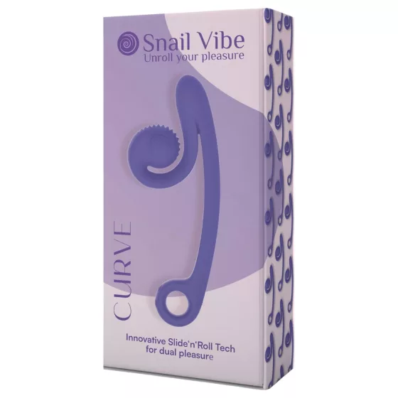 Snail Vibe Curve - vibrátor a stimulátor klitorisu 2v1 - fialový