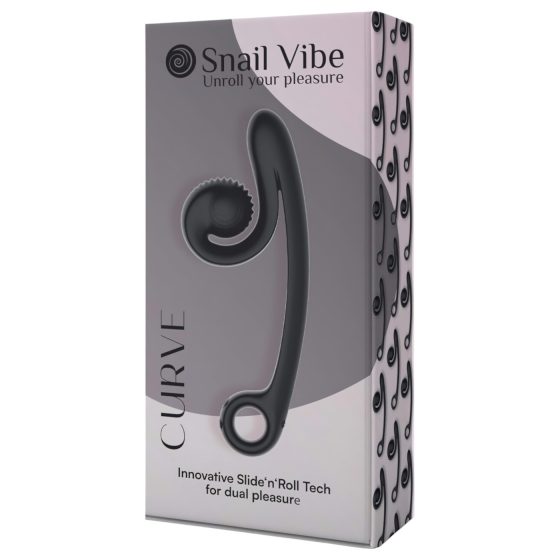 Snail Vibe Curve - 2v1 klitorální stimulátor a vibrátor (černý)