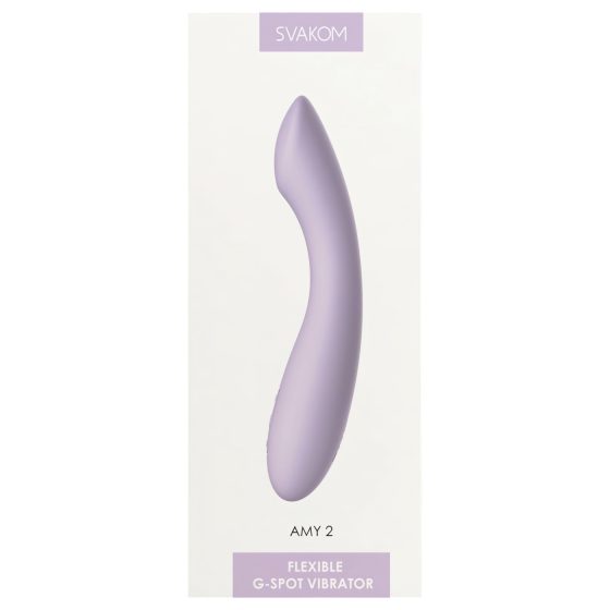 Svakom Amy 2 - nabíjecí, vodotěsný vibrátor na bod G (fialový)