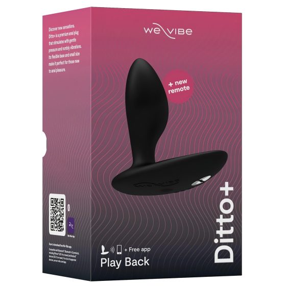 We-Vibe Ditto+ - chytrý, akumulátorový anální vibrátor (černý)