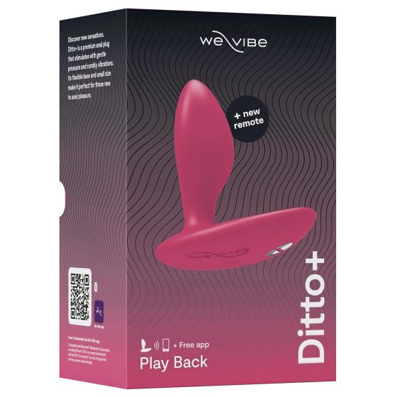We-Vibe Ditto+ - chytrý, dobíjecí anální vibrátor (růžový)