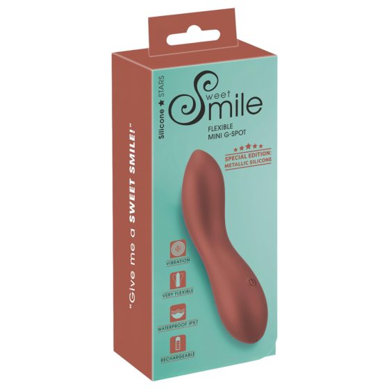 Smile - flexibilní mini vibrátor na bod G (bronzový)