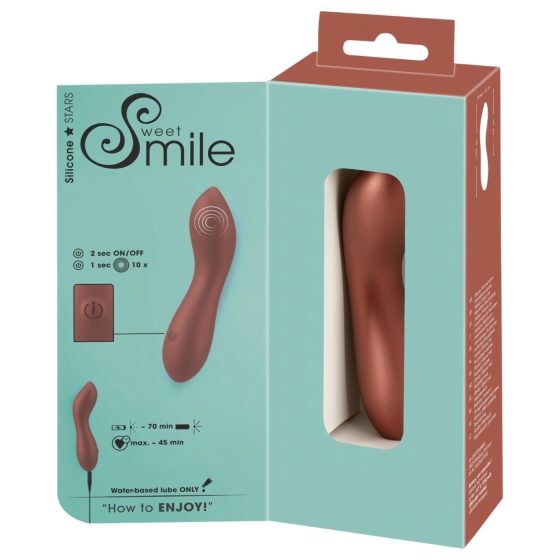 Smile - flexibilní mini vibrátor na bod G (bronzový)