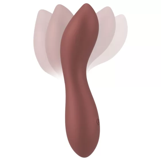 Smile - mini vibrátor na G-bod - flexibilní - bronzová barva