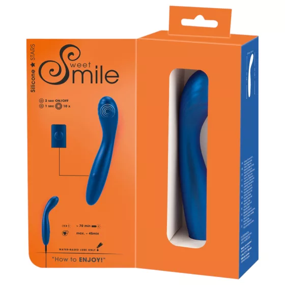 Smile - vibrátor na G-bod - flexibilní - modrý
