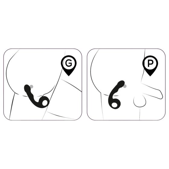 Black Velvets - vibrátor na G a P bod - černý