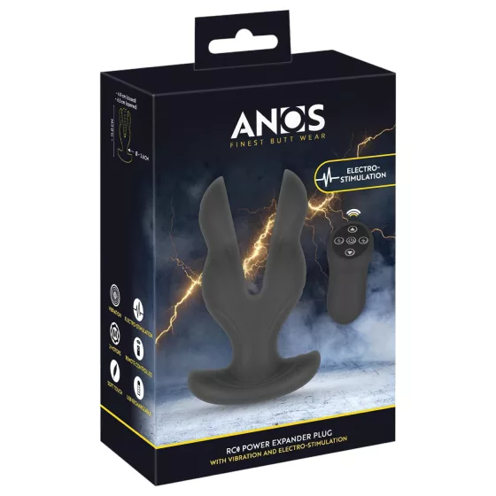 ANOS - anální vibrátor se dvěma rameny - černý