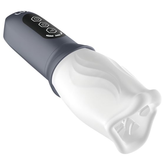 LUX Active First Class - rotační hlavice masturbátor (bílá-šedá)