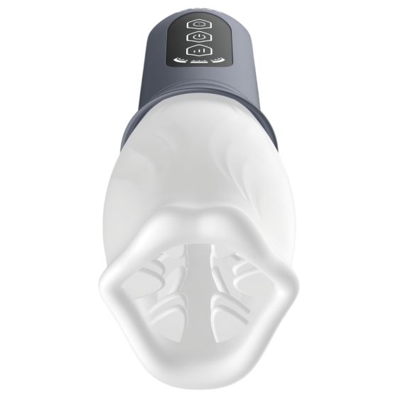 LUX Active First Class - rotační hlavice masturbátor (bílá-šedá)