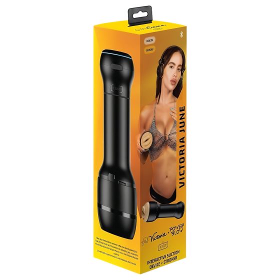 Kiiroo PowerBlow + Victoria June orální masturbátor (černý)