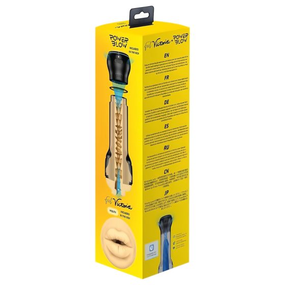 Kiiroo - mužský masturbátor ústa Victoria June - černý