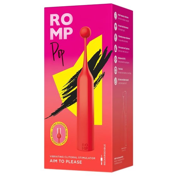 ROMP Pop - mini klitoridální vibrátor (červený)