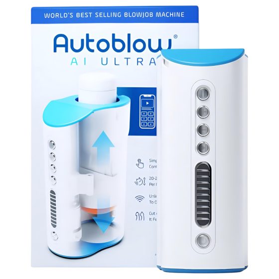 Autoblow A.I. Ultra - mužský masturbátor - realistická ústa - bílý
