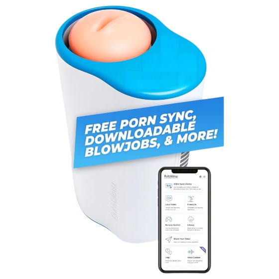 Autoblow A.I. Ultra - mužský masturbátor - realistická ústa - bílý