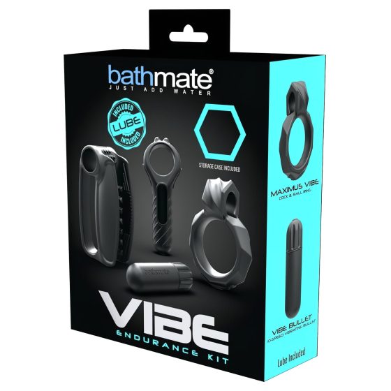 / Bathmate Vibe Endurance - sada masturbátorů a erekčních kroužků (černá)