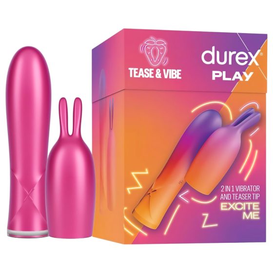 Durex Tease & Vibe - růžový vibrátor s králičím stimulátorem klitorisu