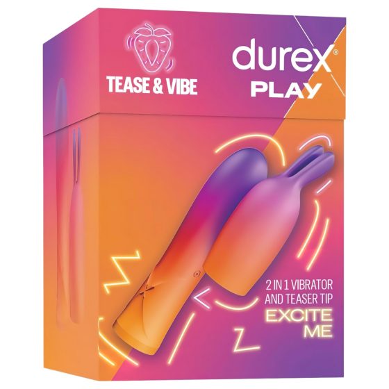 Durex Tease & Vibe - vibrátor s nástavcem na klitoris ve tvaru králíčka - růžový