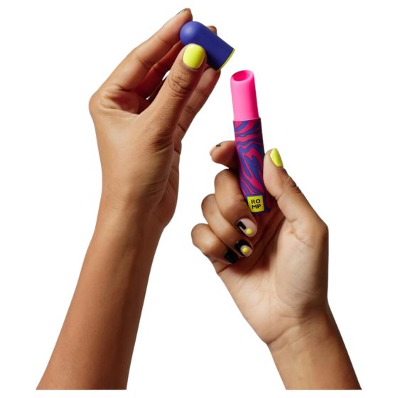 ROMP Lipstick - akumulátorový stimulátor klitorisu s vlnami (růžový)