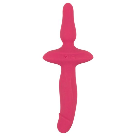 Couples Choice - 2v1 vibrátor a anální plug (růžový)