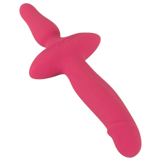 Couples Choice - 2v1 vibrátor a anální plug (růžový)