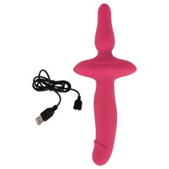 Couples Choice - 2v1 vibrátor a anální plug (růžový)