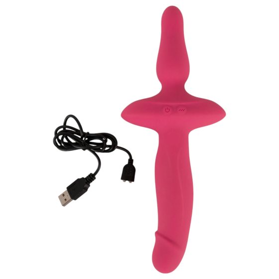 Couples Choice - 2v1 vibrátor a anální plug (růžový)