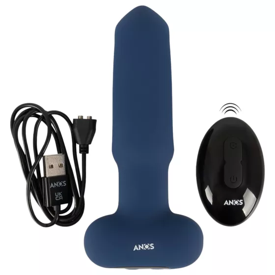 ANOS - anální vibrátor s jazýčkem - modrý