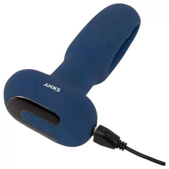ANOS - anální vibrátor s jazýčkem - modrý