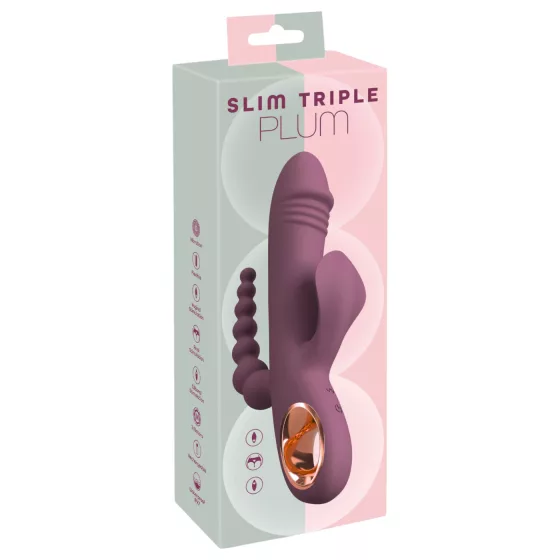 You2Toys - vibrátor s akumulátorem - trojitá ramena - fialový