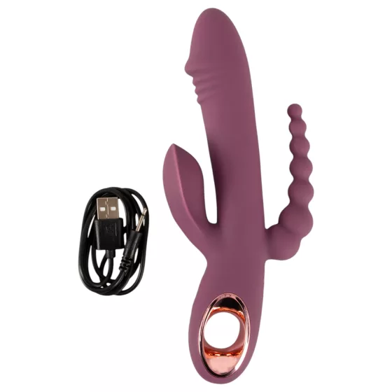 You2Toys - vibrátor s akumulátorem - trojitá ramena - fialový