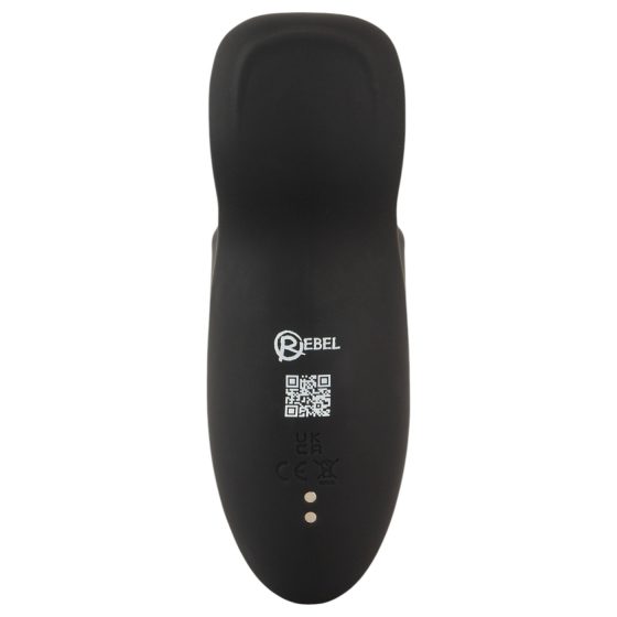 Rebel - vibrátor na žalud s pohyblivým ramenem a vibracemi - černý