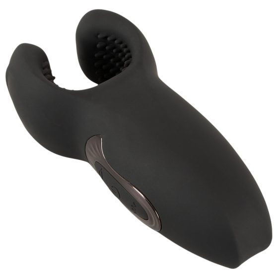 Rebel - vibrátor na žalud s pohyblivým ramenem a vibracemi - černý