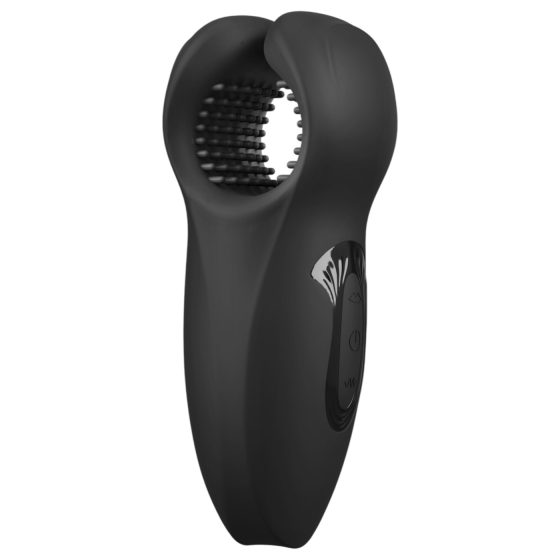 Rebel - vibrátor na žalud s pohyblivým ramenem a vibracemi - černý