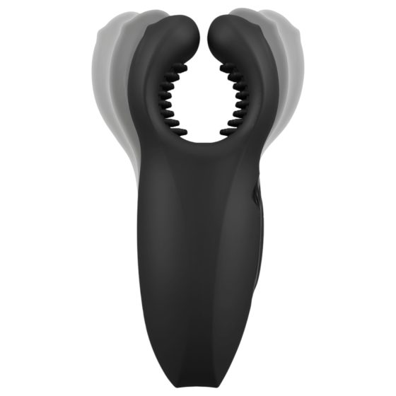 Rebel - vibrátor na žalud s pohyblivým ramenem a vibracemi - černý