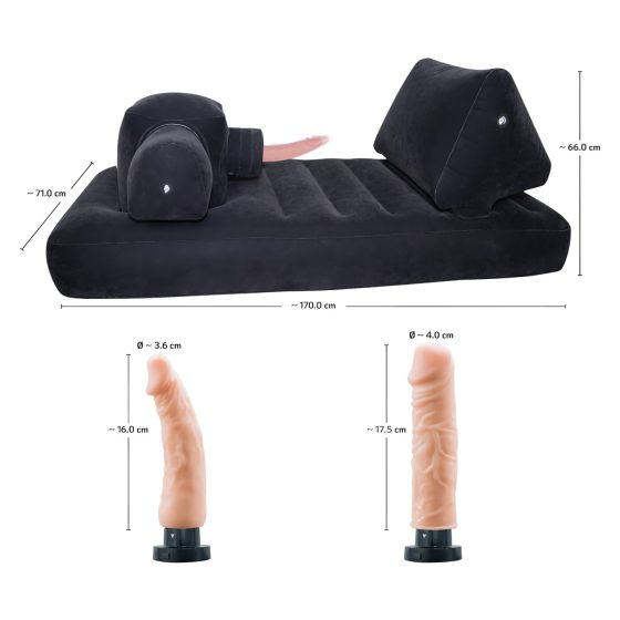 You2Toys Velvet Luxury - sex machine s vestavěnou postelí (černá)